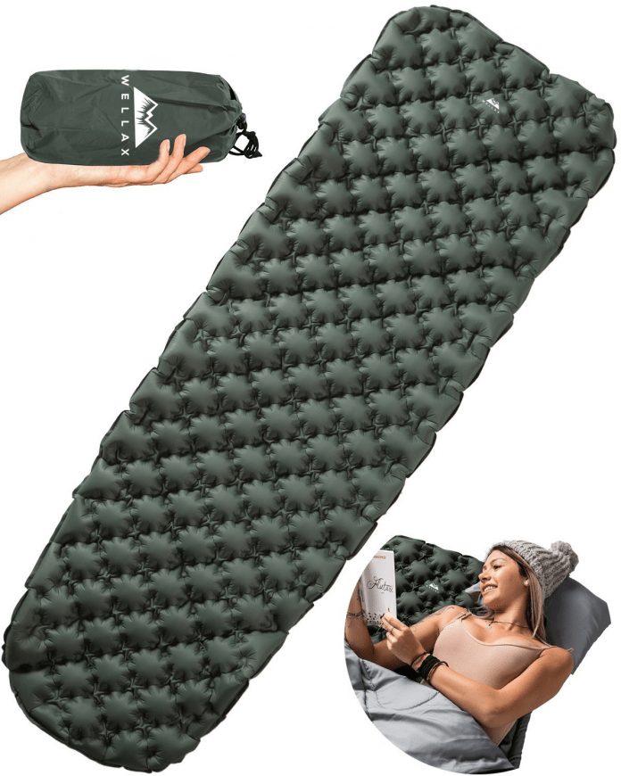 Wellax Ultralight Air Sleeping Pad for Backpacking, Camping, and Hiking