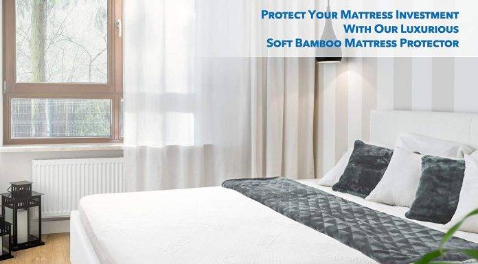 PlushDeluxe Premium Bamboo Mattress Protector - Best Rated water resistant Mattress Protector