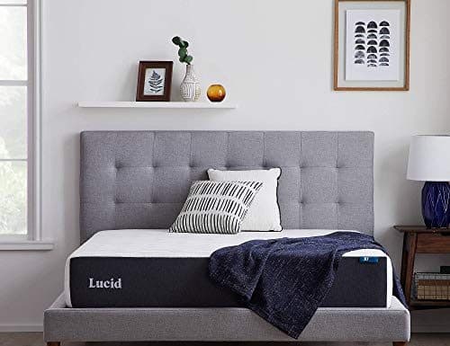 LUCID 10 Inch Memory Foam Plush Feel – Gel Infusion – Hypoallergenic Bamboo Charcoal – Breathable Cover Bed Mattress Conventional, Full