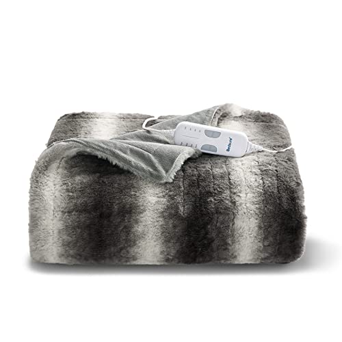 bedsure electric blanket heated throw 5060 faux fur low voltage heated