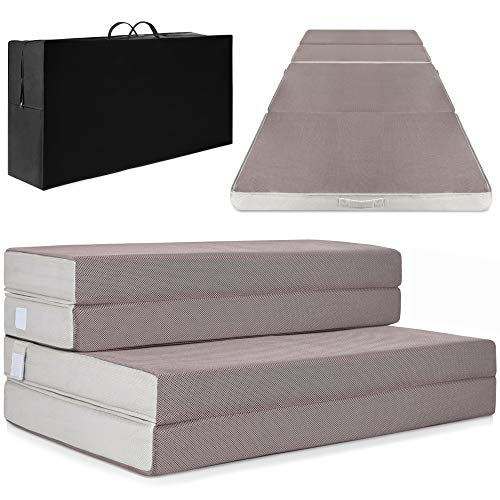 best choice products 4in thick folding portable full mattress topper wbonus