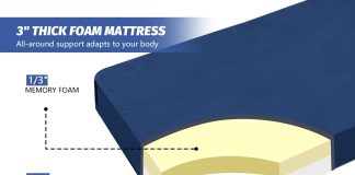 cymula memory foam camping mattress pad review