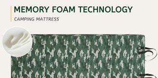 homemate certipur us memory foam camping mattress pad review
