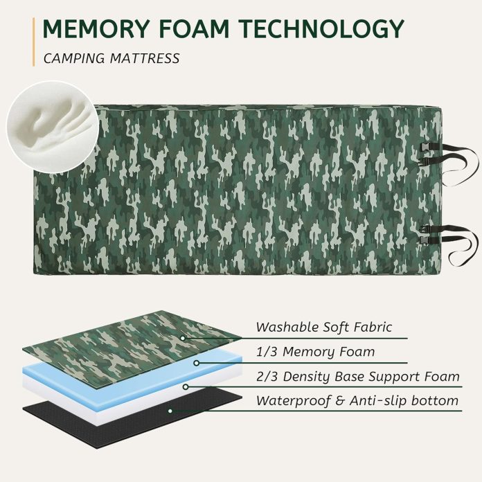 homemate certipur us memory foam camping mattress pad review
