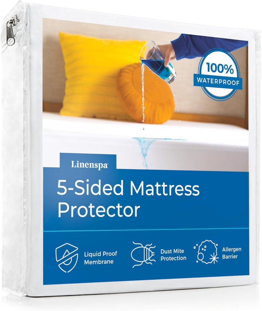 Linenspa Waterproof Smooth Top Premium Full Mattress Protector, Breathable  Hypoallergenic Full Mattress Covers - Packaging May Vary,White
