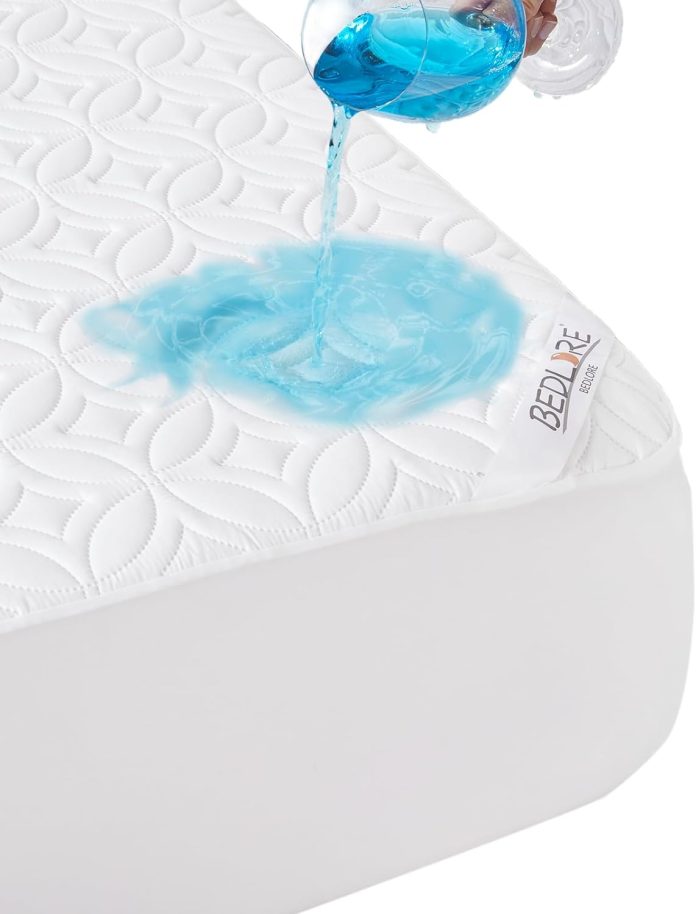 2 pack waterproof mattress protector queen size mattress pad noiseless with deep pocket 6 18 depth soft breathable dirt 1 1