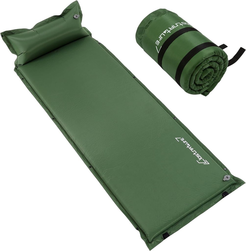 Clostnature Self Inflating Sleeping Pad for Camping - 1.5/2/3 inch Camping Pad, Lightweight Inflatable Camping Mattress Pad, Insulated Foam Sleeping Mat for Backpacking, Tent, Hammock