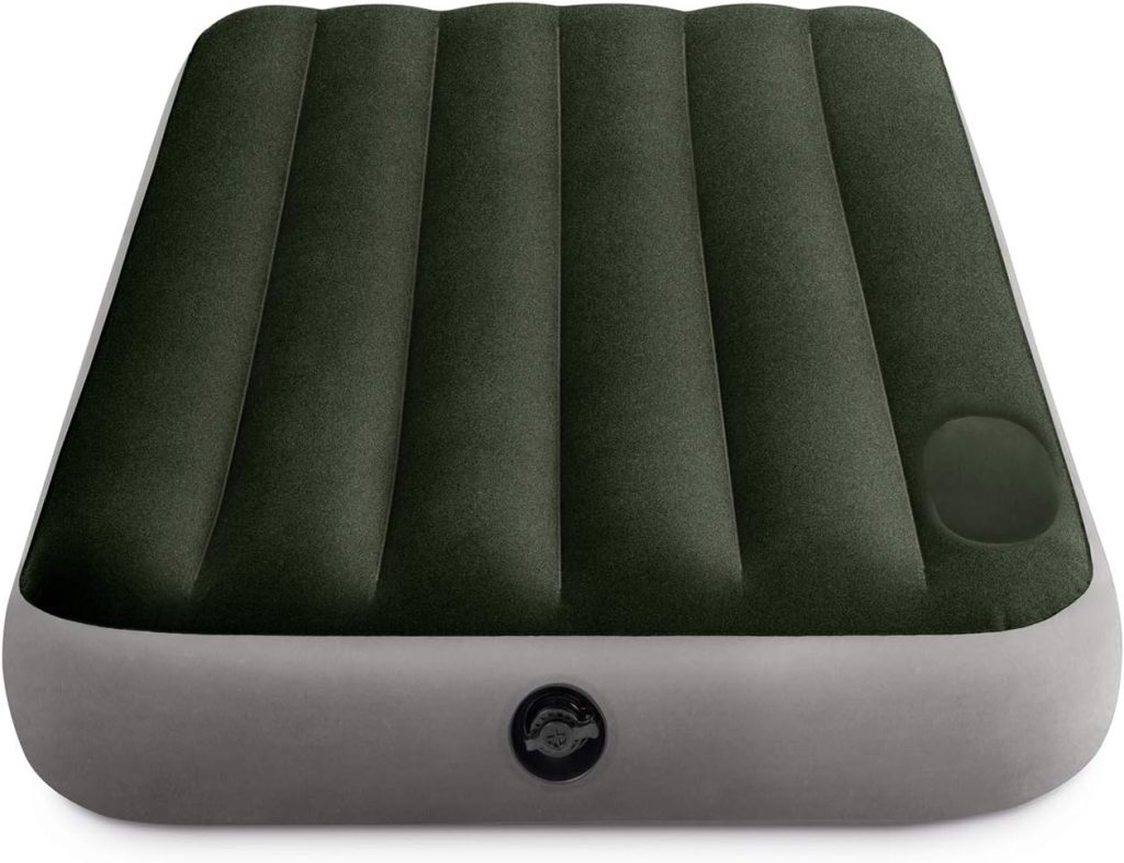 INTEX 75 x 39 x 10 Inch Dura-Beam Fiber-Tech Vinyl Standard Downy Air Mattress with Plush Top and 2-in-1 Valve, Twin (Pump Not Included)