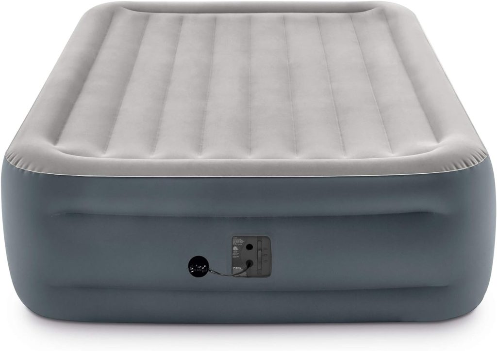 Intex Dura-Beam Series Essential Rest Airbed with Internal Electric Pump, Bed Height 18, Queen (2020 Model)