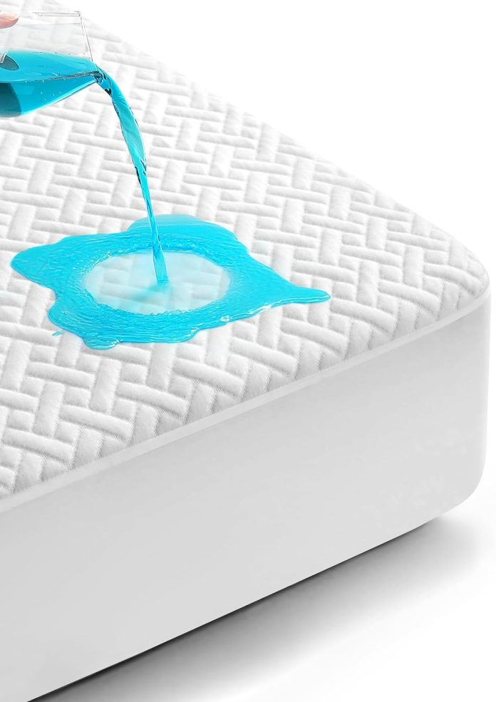 renvix queen size waterproof mattress protector premium bamboo mattress pad ultra soft breathable noiseless mattress cov
