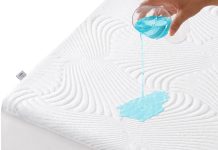 waterproof mattress protector queen size cooling bamboo rayon mattress cover soft breathable noiseless 3d air fabric bed